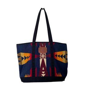 Pendleton Aztec Tote Bag Made In USA southwestern wool vintage 90's